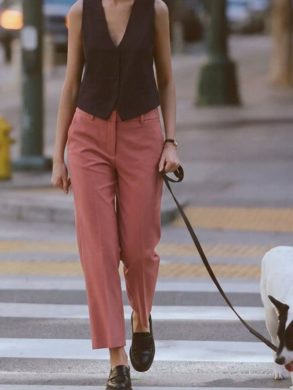 NWT Theory Hartsdale NP Approach Straight Cropped Pants Deep Rose 00, 8 $275